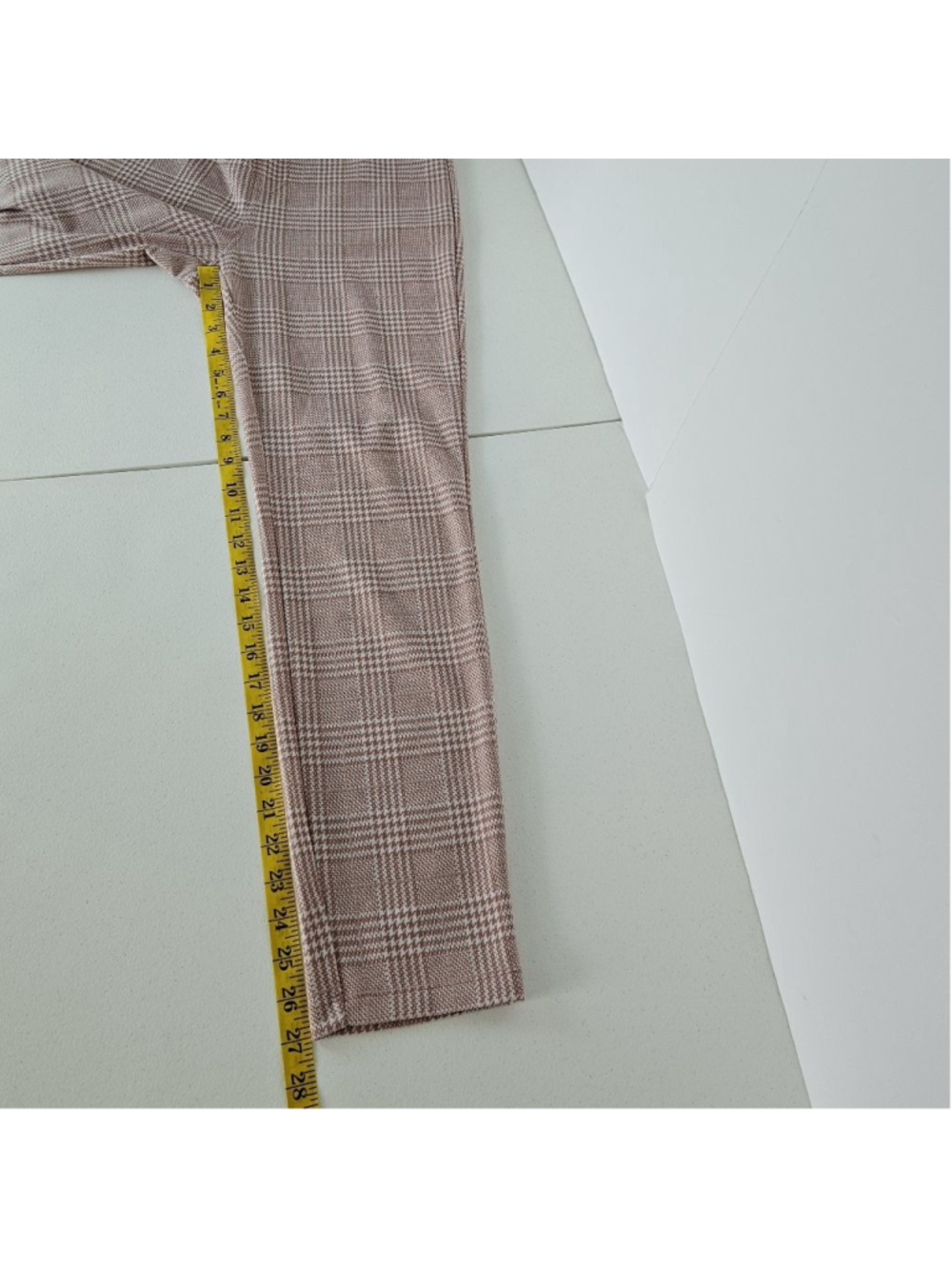 Halara Flex™️ High-waisted Pocket Houndstooth Plaid Skinny Work Pants M Pink - Picture 12 of 12